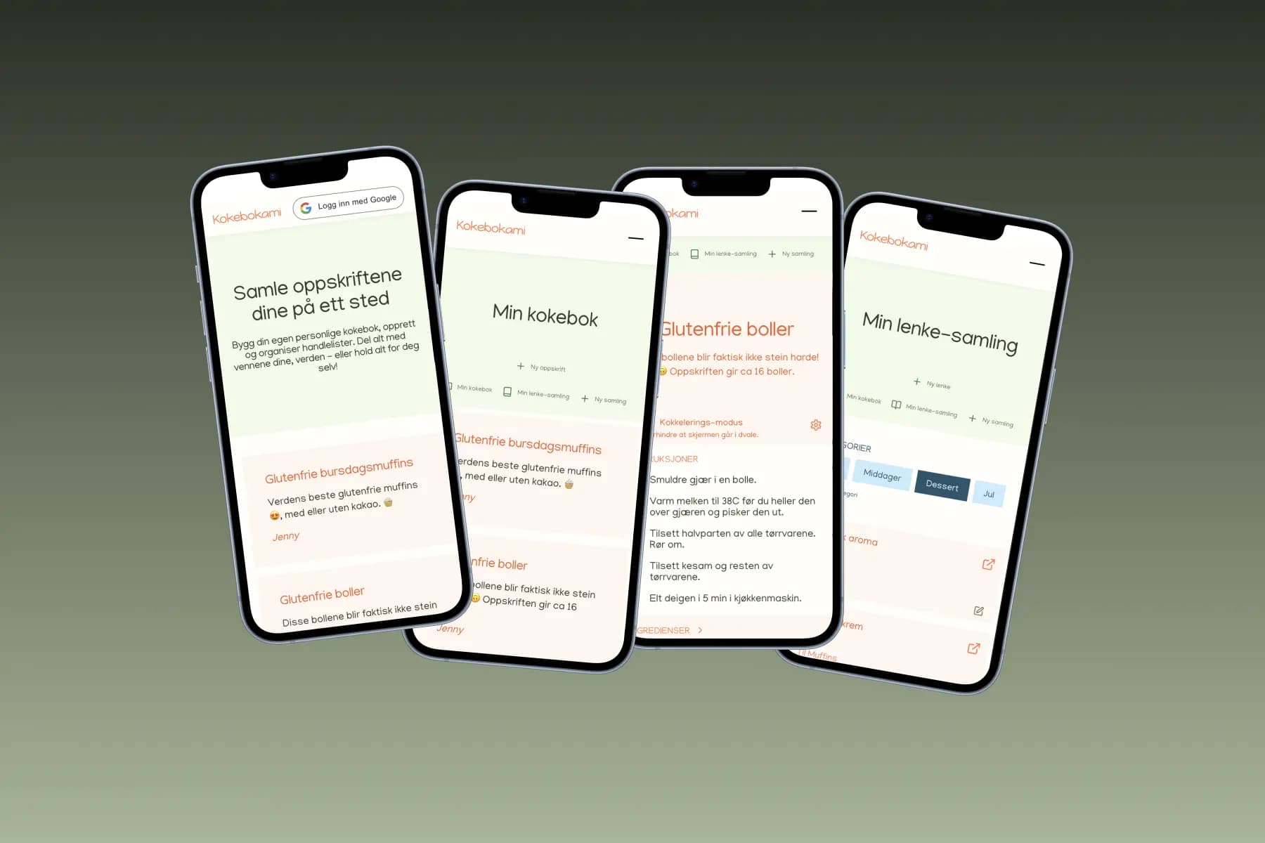 Kokebokami - mobilvisning